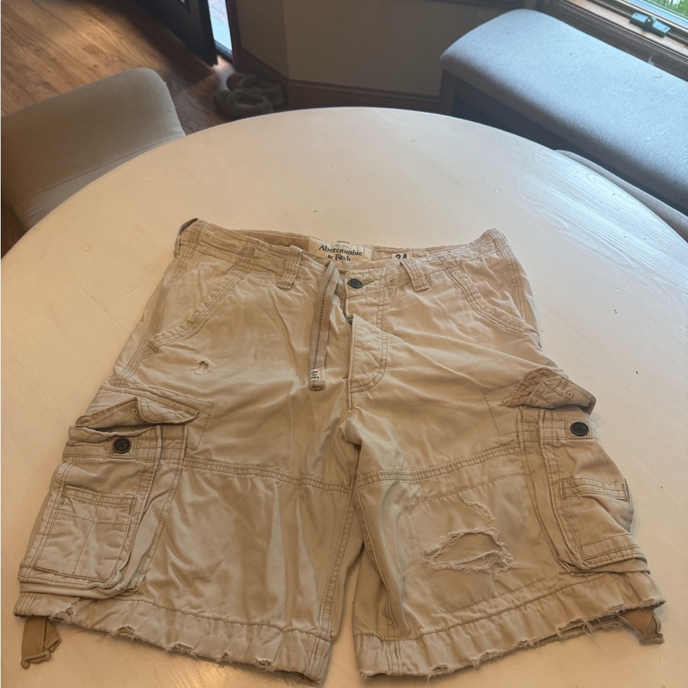 Abercrombie & Fitch Tan Cargo Shorts Classic Style